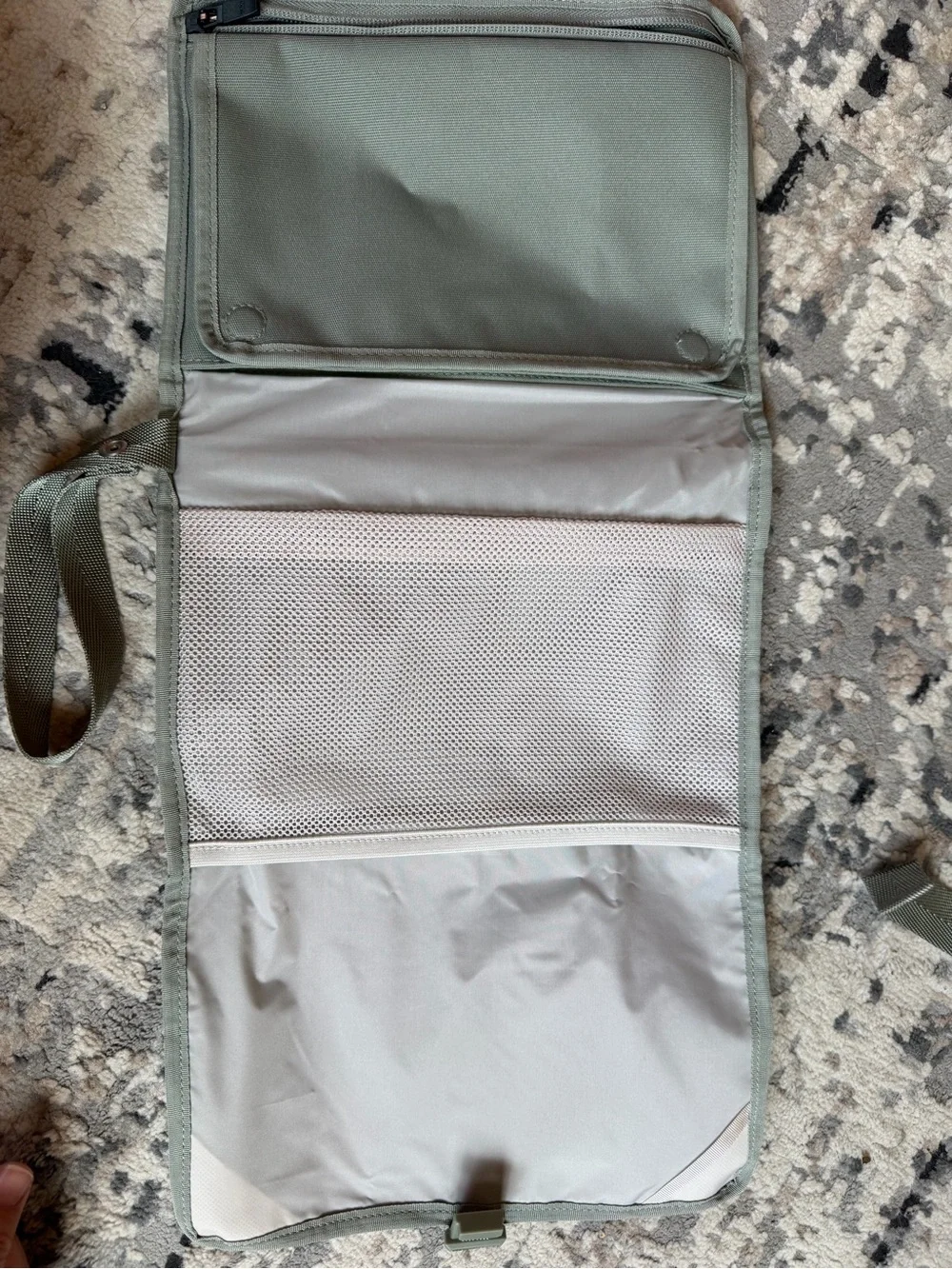 HUHU Diaper Bag Backpack in Sage Green combo